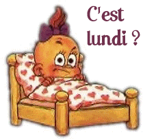 Gif animé c'est lundi bébé